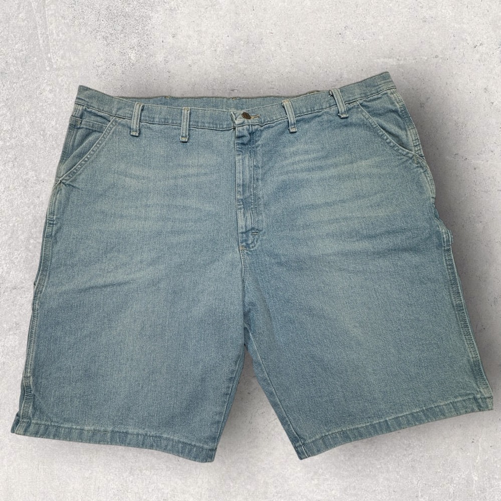 Wrangler Carpenter Denim Shorts Men's 46 Blue Light Wash Utility